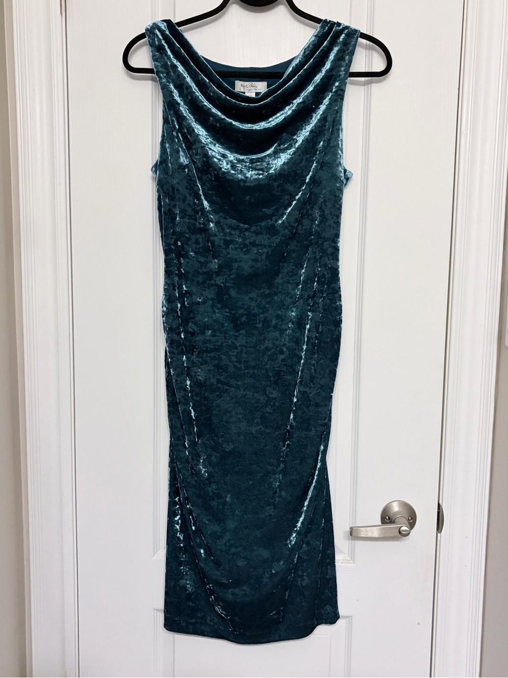 Ivy & Blu Crushed Velvet Cowl Neck Dress, Sz 10